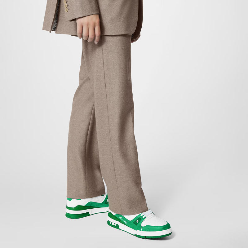 LV Trainer Sneaker — Green · Style 1ABOHT product detail image
