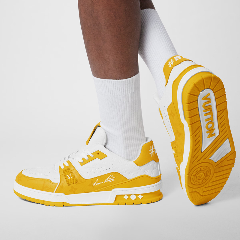 LV Trainer Sneaker — Yellow · Style 1ABOID product detail image