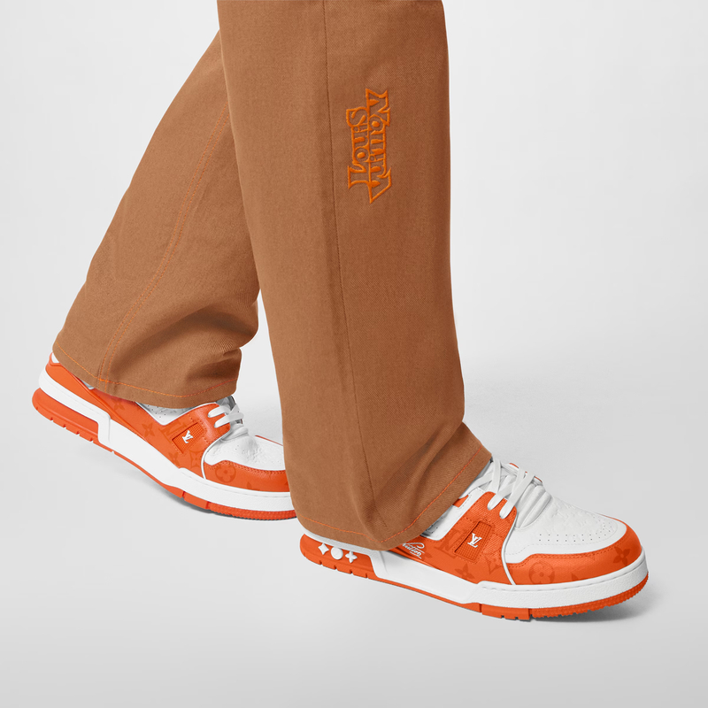 LV Trainer Sneaker — Orange · Style 1ABOIX product detail image